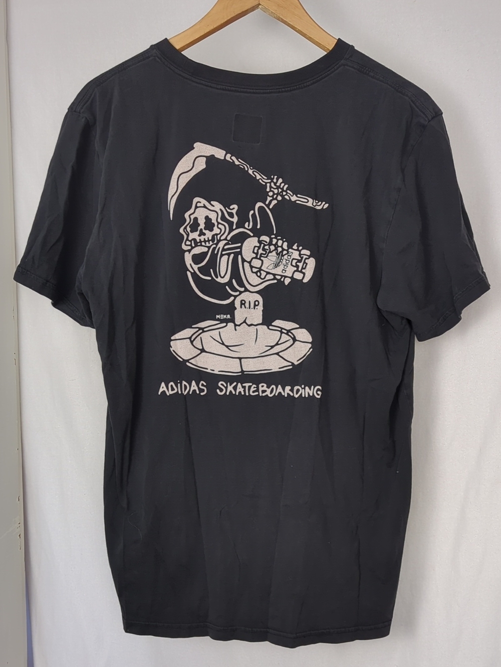 ADIDAS Skateboarding Retro Meka Reaper Graphic Tee Black Large